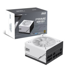 ASUS Prime AP-850G Fully Modular ATX Power Supply, 850W Power, 80 Plus Gold Efficiency, Active PFC, ATX 3.0 Compatible, Dual-Ball Fan Bearings, White