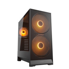 COUGAR Airface 180 Mid Tower Computer Case, 2x 180mm & 1x 120mm PWM aRGB Pre-Installed Fans, Up to 360mm & 8x Fan Support, Magnetic Filter Panel, Black | 385VA40.0001