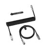 ATTACK SHARK C01PRO Coiled Cable Double Sleeved Type-C Cable With Detachable Aviator Connector for Mechanical Keyboard