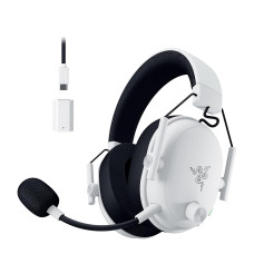 Razer BlackShark V3 Wireless PC Gaming Headset, 50mm Drivers, White | Super Wideband Mic, 2.4 GHz, Bluetooth, USB, Works with Mac, PS5, Nintendo Switch, Smartphone, 70 Hr Battery