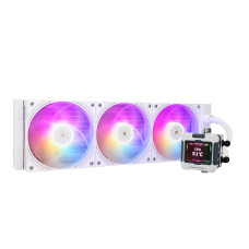 Thermalright FW 360 White ARGB-360mm AIO CPU Liquid Cooler,IPS LCD Screen with 320 * 240 Resolution,for AM4/AM5/Intel LGA1700,‘2.4 inch’Magnet-Absorbent LCD Screen for Images -White