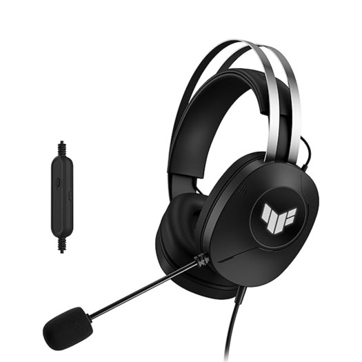  ASUS TUF Gaming H1 Gen II Wired Gaming Headphones, 40mm Neodymium Magnet Essence Drivers, Virtual 7.1 Surround Sound, Unidirectional Pick-Up Pattern, Black 