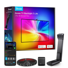 Govee TV Backlight 3 Lite, 7.8ft LED Strip Lights Sync with 40-50 Inch TVs | Upgraded Camera with Fish-Eye Correction Function, RGBICW Screen Sync Lighting, 4 Colors in 1 Lamp Bead, Voice & APP Control H6097