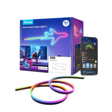 Govee Neon Rope Light 2, Matter, RGBIC, 12 Music Modes, 64 Scene Modes, Upgraded Bend Clips, Softer Material, Shape Mapping, 2.4GHz Wi-Fi + Bluetooth App Conectivity, 5m Length | H61D5 | Black