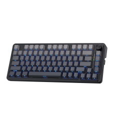 Redragon UCAL K673SP-PRO Wireless Gaming Keyboard, 75% Layout, Tri-Mode, Side-Printed Keycaps, Gasket Mount, Mint Mambo Switches, Control Knob, Black/Gray | K673SP-RGB-PRO
