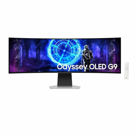 Samsung 49 Inch Gaming Monitor G9 G952 Odyssey OLED Glare Free Smart Dual QHD Refresh Rate 240Hz Response Time 0.03Ms Screen Curvature 1800R Speaker Height Adjustment Screen Saver - LS49DG952SMXUE
