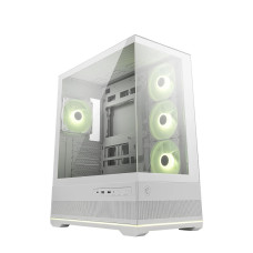 MSI MAG PANO 110R PZ WHITE - Mid-tower Gaming PC Case - Supports up to 400 mm GPU in length, Removable Dust Filters, USB 20Gbps (Type-C), Back-connect ATX & Micro-ATX Motherboard support.