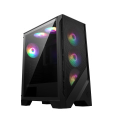 MSI MAG Forge 120A Airflow Mid-Tower PC Case - ATX Capacity, RTX 40 GPU Support, Car RGB Fan, Magnetic Dust Filter, Tempered Glass, USB 3.2 Generation 1 Type-A