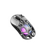 GravaStar Mercury X Wireless Gaming Mouse – 32,000 DPI PAW 3950 Sensor, 1000Hz Polling Rate, Only 49g, Magnesium Alloy Hollow Frame, RGB Lighting, 5 Programmable Buttons - Grey