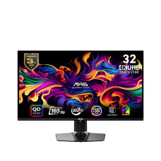 MSI MAG 321UP QD-OLED 32-inch QD-OLED 3840 x 2160 (UHD) Computer Monitor, 165Hz, AMD FreeSync Premium Pro, HDMI 2.1, Display Port 1.4a, VESA Mountable, Tilt, Height Adjustable,0.03ms, Black