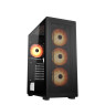Cougar MX220 RGB Mid Tower Computer Case, 4x 120mm aRGB Pre-Installed Fan, Up to 360mm Radiator & 6x Fan Support, Ultraslim Front Panel Mesh, Black | 382AC80.0001