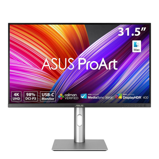 ASUS ProArt Display 32” (31.5" viewable) Professional Monitor (PA329CRV) - IPS, 4K UHD (3840 x 2160), 98% DCI-P3, Color Accuracy ΔE < 2, Calman Verified, USB-C PD 96W, Daisy-Chain, VESA DisplayHDR400