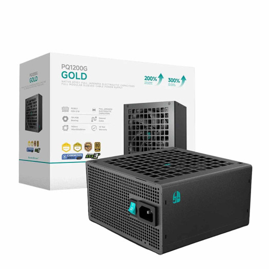 DeepCool Gamer Storm PQ1200G 1200W 80+ Gold PCIe 5.1 ATX 3.1 Fully Modular Power Supply