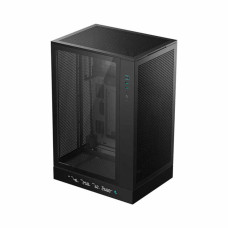 DeepCool CH270 DIGITAL Micro-ATX Computer Case, Up to 360mm Radiator, Up to 6x 120mm Fan Support, 4x Expansion Slots, Tempered Glass Side Panel, Wraparound Mesh Panels, Black | R-CH270-BKNDM0-G-1