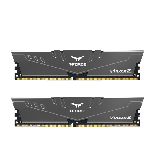 TEAMGROUP T-Force Vulcan Z DDR4 16GB Kit (2x8GB) 3200MHz (PC4-25600) CL16 Desktop Memory Module Ram (Gray) - TLZGD416G3200HC16CDC01