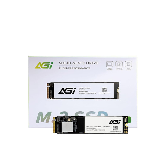 AGI AI298 512GB M.2 PCIe Gen3x4 NVMe 2280 SSD, 3D TLC NAND, DRAM Cache, Read Speed up to 2200MB/s, Compatible with Laptop and Desktop Computer (PC)