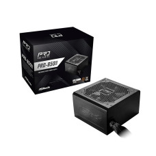 ASRock PRO-850B Power Supply - 850W 80 Plus Bronze Certified, ATX 3.1 Ready, PCIe 5.1 Compatible, 120mm Fan, Full Protection Circuit