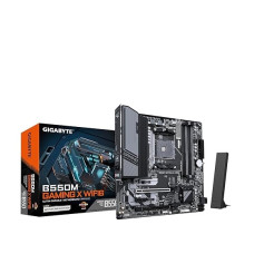 GIGABYTE B550M Gaming X WIFI6 Motherboard, Supports AMD AM4 Ryzen 5000 Processors, Micro-ATX, DDR4, 2X M.2, PCIe 4.0, WIFI6, 1GbE LAN, EZ-Latch