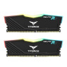 TEAMGROUP T-Force Delta RGB DDR4 32GB (2x16GB) 3200MHz (PC4-25600) CL16 Desktop Memory Module Ram TF3D432G3200HC16FDC01 - Black