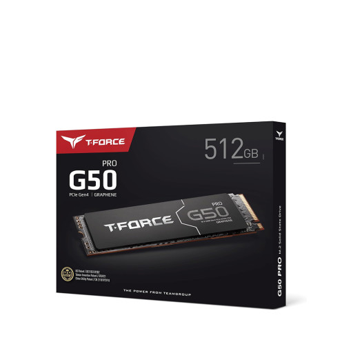 TEAMGROUP T-Force G50 512GB SLC Caching 3D TLC NAND NVMe InnoGrit PCIe Gen4x4 M.2 2280 Gaming SSD with Ultra-Thin Graphene Heat Spreader Works with PS5 Read/Write 5000/2500 MB/s TM8FFE512G0C129
