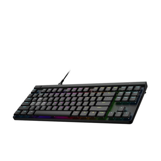 Logitech G515 TKL Wired Low-Profile Gaming Keyboard, GL Mechanical Linear Tactile Switches, Double-Shot PBT Keycaps, Low-Profile Key Switch Actuation Point, Black