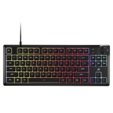 Corsair K55 CORE TKL RGB Gaming Keyboard – Tenkeyless, 8-Zone RGB, Quiet Membrane Keys, Spill Resistant, Media Keys, 1000Hz Polling – NA Layout – Black