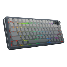 Redragon Wireless Mechanical Keyboard, Gasket RGB Gaming Keyboard with Screen & Knob, 3-Modes (Bluetooth/2.4G/Wired) 81 Custom Keys, Thick Pre-Lubed Linear Switch, Side Printed PBT Keycaps, K708GG-RGB-Pro