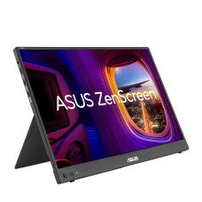 ASUS ZenScreen MB16FC 16:10 WUXGA (1920 x 1200) Portable Monitor, Pass Through, Automatic Rotation, Tripod, USB Type-C, Mini-HDMI, Flicker-Free