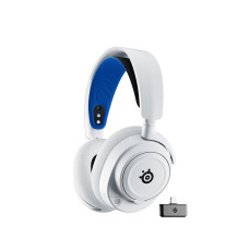 SteelSeries Arctis Nova 7P Wireless Multi-Platform Gaming Headset — Neodymium Magnetic Drivers — 2.4GHz + Bluetooth — 38Hr USB-C Battery — Gen2 AI Mic — PlayStation, PC, Switch, VR, Mobile - White