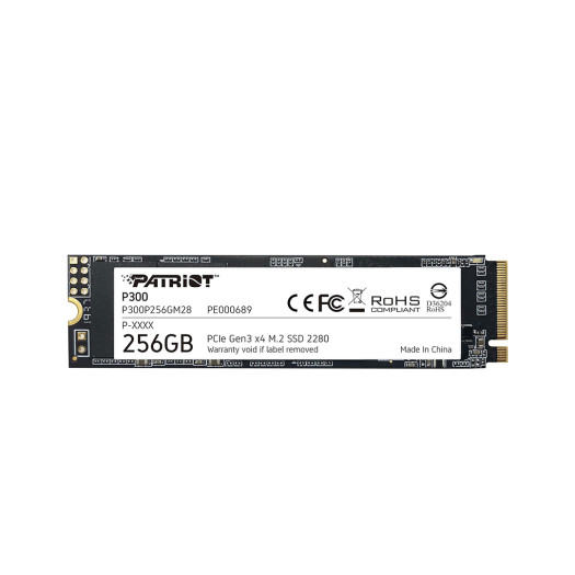 Patriot P300 M.2 2280 256GB PCIe Gen3 x4, NVMe 1.3 Internal Solid State Drive (SSD) P300P256GM28