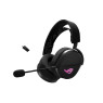 ASUS ROG Pelta Wireless Gaming Headset with Detachable Mic – Tri-Mode (BT, 2.4GHz, USB-C) 50mm Titanium-Plated Drivers, 70Hr Battery, Ergonomic, Lightweight, for PC, PS5, PS4, Switch, Mobile - Black