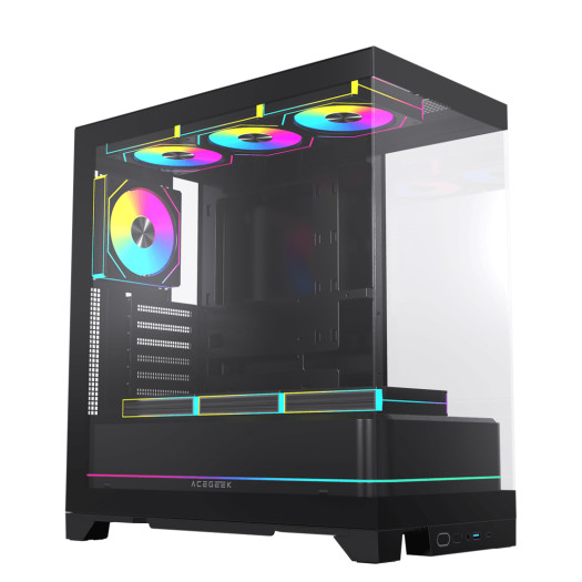 ACEGEEK Photon RGB Black 7 RGB Fans Case with Remote Control