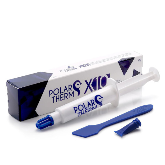Polartherm X-10 by Thermal Grizzly - 10 Grams CPU Thermal Paste for CPU & GPU - High Thermal Conductivity, Long Durability, Non-Conductive Thermal Grease - Thermal Compound Kit with Spatula
