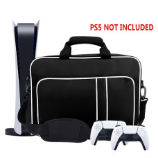 Premium Carrying Case for PS5, 1680D Heavy-Duty Nylon with Dual-Density Padding, Fits Disc/Digital/Slim/Pro + Controllers/Discs/Chargers, Ergonomic Travel & Home Storage
