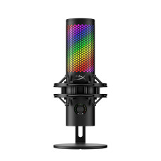 HyperX QuadCast 2 S – USB Microphone, with RGB Lighting, Streaming and Podcasting, with On-Board Controls, LED Lighting, Removable Shock Mount, PC, Mac, USB-C - Black