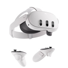 Meta Quest 3 512GB Advanced VR Headset, 2064x2208 Resolution Per Eye, 512GB Storage, Ring-Free Touch Plus Controllers, Adjustable Strap,TruTouch Haptic Feedback, 3D Spatial Audio, White 