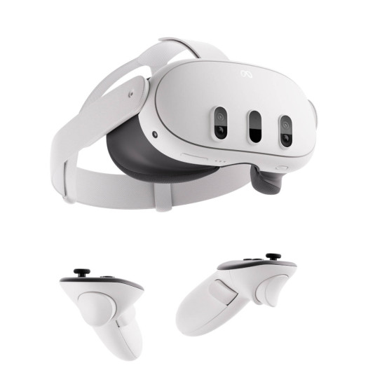 Meta Quest 3 512GB Advanced VR Headset, 2064x2208 Resolution Per Eye, 512GB Storage, Ring-Free Touch Plus Controllers, Adjustable Strap,TruTouch Haptic Feedback, 3D Spatial Audio, White 