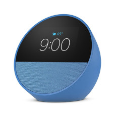 All-new Amazon Echo Spot (2024 release), Smart alarm clock with vibrant sound + Alexa, Ocean Blue