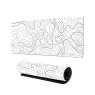 Topographic Mouse Pad, White Extended Gaming Mouse Pad, Topographic Desk Mat Laptop Desktop Decoration Writing Pad. 80cm x 30cm