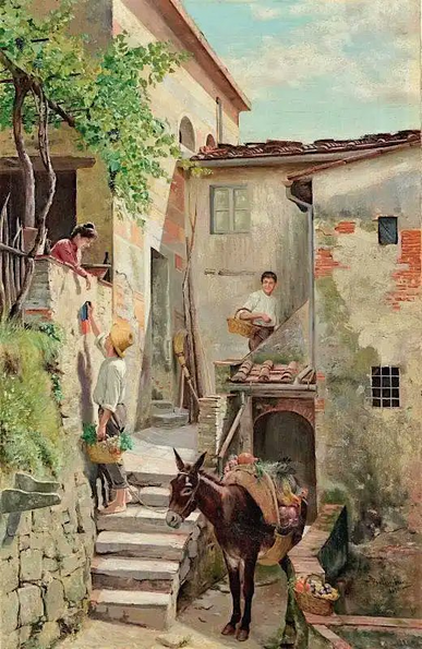 Alfonso Belimbau
Vita in campagna, 1890