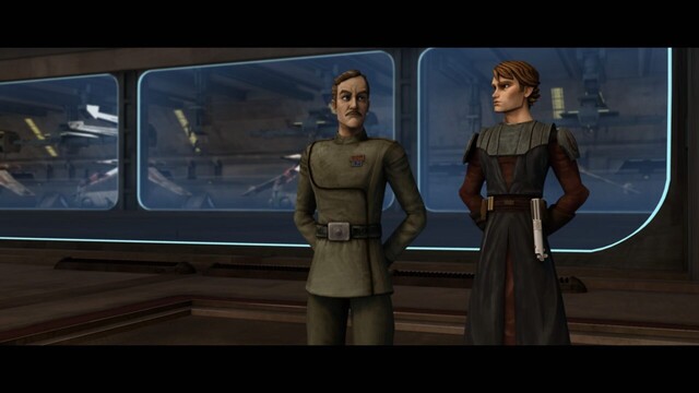 Yularen with Anakin in The Clone Wars