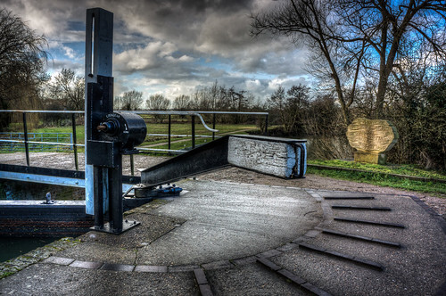 A photo titled "013/365v2 Parndon Mill Lock", taken near Bridge 14A, Harlow Weir Bridge by Mark Seton on Flickr.