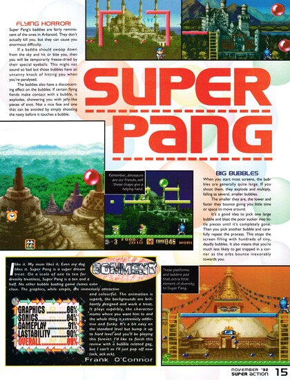 Review for Super Pang on Super Nintendo from Super Action 2 - November 1992 (UK)

score: 89%