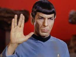 Spock giving the Vulcan salute