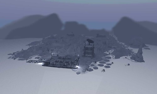 antarctica research base by ▓▒░ TORLEY ░▒▓, on Flickr: aerial view of primary telehub for the Vanguard Armed Forces' base in Antarctica