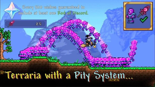 Play Terraria with the Guaranteed Monster Drop for fewer grinds!?