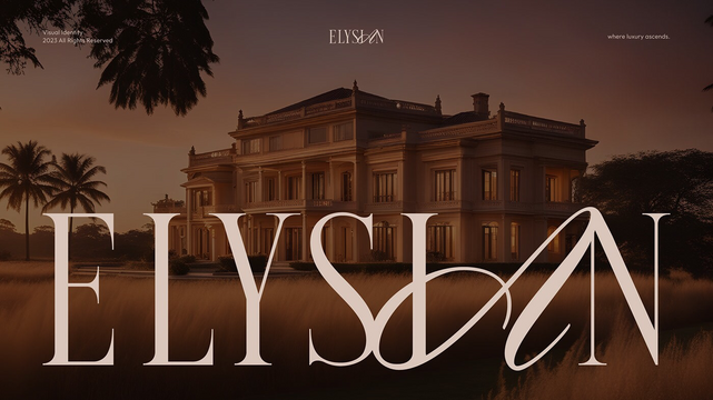 Elysian brand identity. A ligature connects the letters IAN.