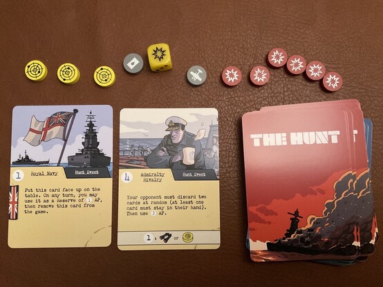 Component examples in The Hunt board game