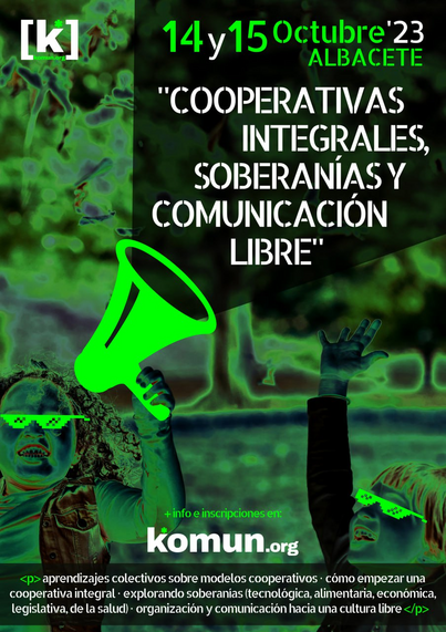 Cartel del evento de Komun.org en Albacete