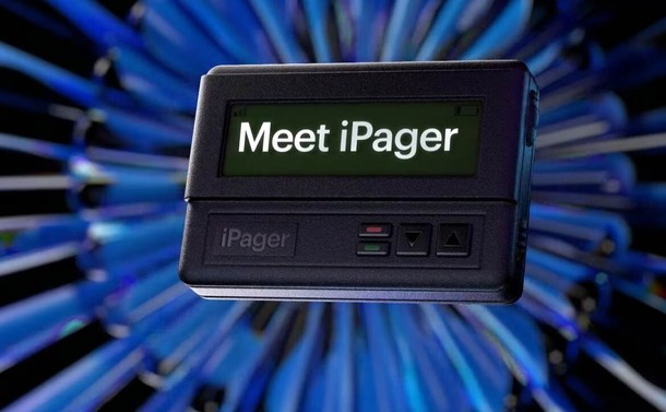 YouTube screengrab showing a pager looking device with the words "Meet iPager" in white across a green screen.